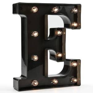 lot 5754 image: OYCBUZO Light Up Black Alphabet Marquee Letters Sign LED Marquee Number Lights Sign for Night Light Home Bar Christmas Lamp Birthday Party Wedding Decoration E