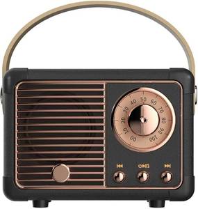 lot 5760 image: Baolira Retro Bluetooth Speaker, Portable Wireless Speaker with Crystal Clear Stereo Sound and Rich Bass,Retro Decor for Desk Bedroom Kitchen, Birthday Gifts for Women Men Teens (Black)