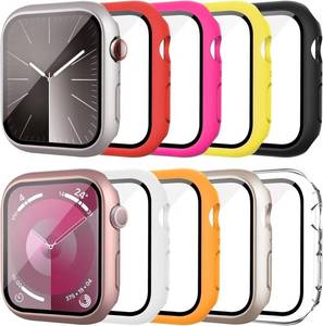 lot 5793 image: Kounlsyam 10 Pack Case with Tempered Glass Screen Protector for Apple Watch Series 1110 42mm, Hard PC Face Cover, Full Protective Bumper Compatible with iWatch 42mm Accessories