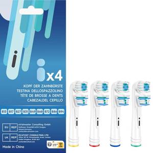 lot 5796 image: FEUP Dual Clean Replacement Brush Heads Compatible with Oral B Pro 1000,Vitality & Most Electric Toothbrush Models - 4 Count