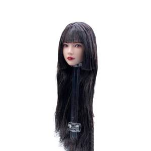 lot 5797 image: SOUFORCE 16 Scale Female Planted Hair Head Sculpt Straight Bang Short Straight Hair and Long Hair Head for 12inch Phicen, TBLeague Action Figure