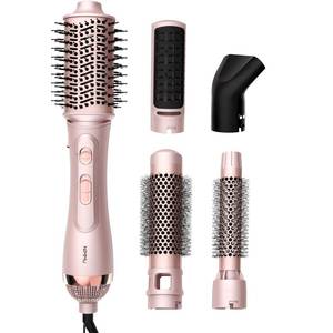 lot 5800 image: Nimmu Blow Dryer Brush Set, 5-in-1 Hot Air Brush Set, All-in-One Hair Styler for Salon Blowouts, Smoothing, Curling & Volumizing and Straightening, Less Frizz & Heat Damage, Pink