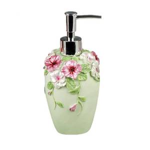lot 5809 image: zaoalife Vintage Soap Dispenser 3D Flower Sculpture Liquid Hand Soap Dispenser Pump Bottle for Bathroom, Kitchen Counter, Beauty Shop, Hotel