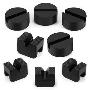 lot 5813 image: 8 Pcs 2 Types Jack Stand Pads Adapter Universal Slotted Frame Rail Pinch Welds Protector Rubber Jack Pad for Jack Stand Accessories