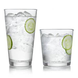 lot 5830 image: Libbey Preston Tumbler and Rocks Glass Cups Set, All Purpose Everyday Drinking Glasses Set of 16, Glassware Drinking Glasses for Birthdays, Dinners