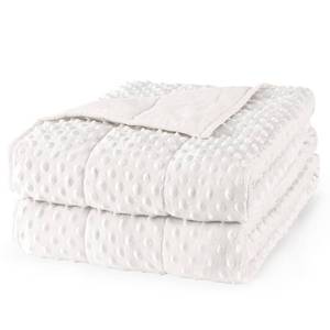 lot 5839 image: Mr. Sandman Weighted Blanket for Adults, Heavy Blanket for Woman,Man SleepingCalm, Soft and Cozy Weighted Throw Blankets, Machine Washable, 60 x 80in, 20 lbs, White