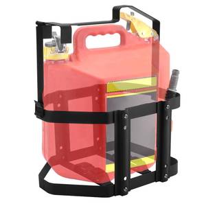 lot 5854 image: Racewill 5 Gallon Gas Can Holder, Metal Steel Fuel Container Mount Bracket Compatible with SureCan Gas Can
