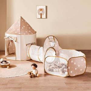 lot 5863 image: Tiny Land Kids Play Tent with Tunnel, Pop Up Play Tent with Ball Pits for Toddlers, Baby Tent with Carry Bag, Toddler Tents Indoor