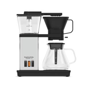 lot 5868 image: SimplyGoodCoffee Coffee Maker  Coffee Machine. 8 Cup Automatic Drip Pour Over Coffee Brewer. Easy To Use, Gold Cup Standard. BlackStainless Steel