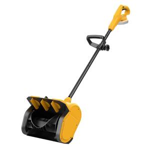 lot 5874 image: 12 Cordless Snow Shovel Compatible with Dewalt 20V Max Battery(NO Battery) Electric Snow Shovel with Directional Plate & Adjustable Front Handle, Cordless Snow Blower for DrivewayPatio (Yellow, A)