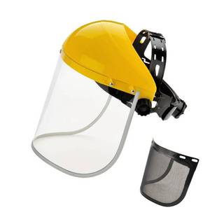 lot 5880 image: ascavs Face Shield, Full Face Safety Shield for Grinding & Cutting, ANSI Z87.1 Tested, Replaceable Clear & Mesh Visor, Adjustable Headgear for Woodworking, Chainsaw & Workshop Use
