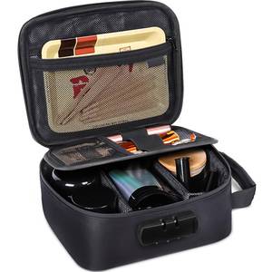lot 5893 image: SafeDelux Smell Proof Bag with Combination Lock Large Smell Proof Container with Activated Carbon Lining &amp Dividers, Odorless Travel Organizer for Home, Work &amp Gifts