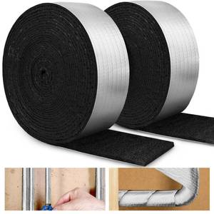 lot 5898 image: 32.8 FT Pipe Insulation Wrap,Foil Pipe Wrap Insulation Tape Self Adhesive for Outdoor Indoor Pipe Insulation Wrap Freezing Weather Black 1pack