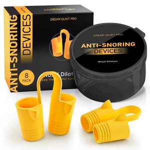lot 5905 image: Nasal Dilators - Nose Clips to Reduce Snoring &amp Better Sleep Comfortable Silicone Snore Stopper Less Snoring Nose Vents 8 Pack