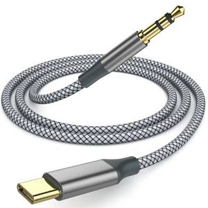 lot 5908 image: Henrety Aux to USB C Cable 6.5ft, Nylon Braided Hi-Fi Audio Cord for Car, Headphones, Speakers, Compatible with iPhone 1516, Galaxy S23S22S21, Pixel, iPad Pro