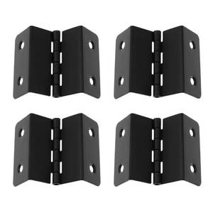 lot 5914 image: Maxmoral 4PCS Swing Adjustable Offset Door Hinges Metal Hardware Black Cabinet Wardrobe Bedside Cabinet Door Hinges Iron with Installation Screws M Shaped 4 Hole for Windows Furniture Wooden Boxes