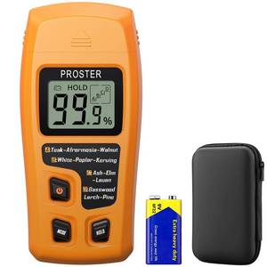 lot 5927 image: Proster Wood Moisture Meter - Digital Moisture Detector Moisture Tester, Pin-Type Moisture Detector Damp Tester for Wood Firewood Paper Floor
