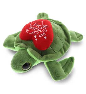 lot 5940 image: DolliBu I Love You Valentine Plush Big Eye Sea Turtle - Cute Turtle Stuffed Animal with Red Heart and Name Personalization Gift for Valentines Day, Birthday, Anniversary, Romantic Date - 6 Inches