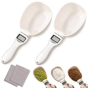 lot 5943 image: Pushy 2pcs Digital Measuring Spoon,Digital Measuring Cup with LCD Screen Display, Digital Food Spoon Scale, Gram Measuring Spoons for Kitchen Gadgets and Daily Meal