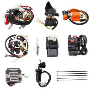 lot 5946 image: PRO BAT ATV Quad Complete Electrics AC Wire Harness Kit with CG-8 Stator 6-Pin AC CDI Multi-Functional ATV Switch Ignition Coil Solenoid Relay Spark Plug for 150cc 200cc 250cc 300cc Zongshen Lifan