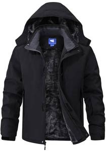 lot 5949 image: Winter Jackets Coats for Mens Waterproof Fleece Lined Ski Jackets Warm Outdoor Snow Skiing Hiking Parka Jackets Coats with Hoode Black 3X-Large
