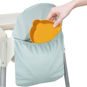 lot 5962 image: High Chair Handy Pocket Pouch, Mealtime Essentials Organizer of High Chairs, Highchair Accessories Of Storage and Oragnization, Resuable PU Storage Bag with Internal Zippered Pocket (Sage Green)