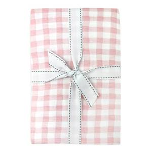 lot 5971 image: Butterblu Frankie Fitted Crib Sheet 100% Organic Cotton for Baby & Toddler Mattress, Breathable for Boys & Girls, Pink Check, One Size