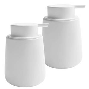 lot 5977 image: TOOZFO Soap Liquid Dispenser Ceramic with Easy-to-Press Pump Hand Liquid Dispenser for Shampoo Bathroom Kitchen 12 oz 2pcs