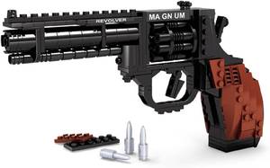 lot 5987 image: Nueris 11 Revolver Building Blocks Sets - 300 PCS Model Collection Toy Building Bricks Set Shootable - Simulation Militarily Toy Lovers for Kids and Adults Gift
