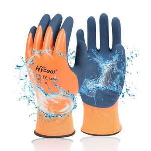 lot 5999 image: DS Safety Waterproof Work Gloves Hycool Grip Working Gloves L6201(Orange) (3 Pairs, XL)