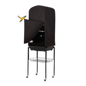 lot 6002 image: Colorday Good Night Bird Cage Cover for Large Bird Cage with Play Top (Patent Pending) (Black, 64)