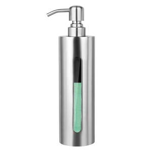 lot 6032 image: GLUBEE Stainless Steel Soap Dispenser, 7Oz Slim Rust Proof Liquid Soap Dispenser for Kitchen & Bathroom - Refillable Brushed Nickel Dispenser for Essential Oils and Shampoo