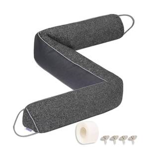 lot 6069 image: TORRAMI Under Door Draft Stoppers 30 Inch, Heavy Triangle Stop Draft Block Cold AirWindBreeze Noise Blocker Door Sweeps Weather Stripping Bottom Seal Dark Gray