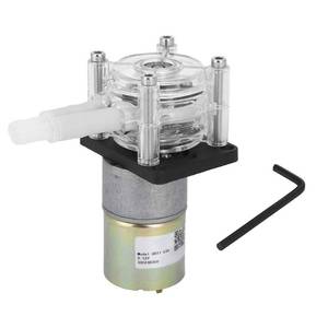 lot 6085 image: Self Priming Peristaltic Pump, 12V High Peristaltic Liquid Pump Strong Suction Self Priming Pump Stainless Steel Wheel Frame PC Transparent Head for Aquarium Lab Analytical (12V)
