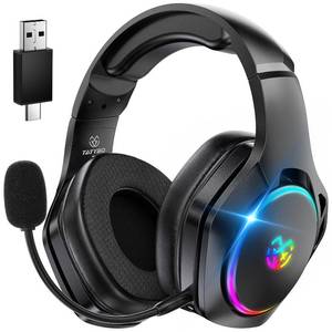 lot 6101 image: Tatybo Wireless Gaming Headsets for Ps5 Ps4 PC, 2.4GHz USB & Type-C Gaming Headphones, 40H Hrs & 7.1 Surround Sound with Noise Canceling Microphone for Switch Phone
