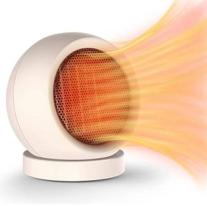 lot 6110 image: Lmkeji Portable Desk Heater,600W Energy Efficient Space Heater for Indoor Use,Safe and Quiet for Home and Office Use(Light Brown)