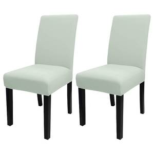 lot 6119 image: JQinHome Smoke Green Chair Covers for Dining Room Set of 2, High Stretch Removable Washable Parsons Chair Slipcover for Home Party Hotel Wedding Ceremony (2PCS,Smoke Green)