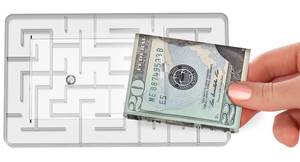 lot 6121 image: Money Puzzle Box, Money Holder Maze Gift Holder, Stocking Stuffers for Teens and Adults - Christmas Small Gifts - Fun Way to Give Cash as a Gift