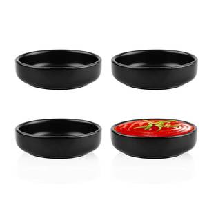 lot 6155 image: Btrquedo 4 PACK Dipping Bowls Set, 3.5 Inch Ceramic Dipping Sauce Dishes Porcelain Side Dish Bowl for Sauces, Salad Dressing, Condiments, Snacks, Appetizers (BLACK)
