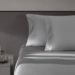 lot 6162 image: Vera Wang - King Size Sheet Set, Soft & Smooth Sateen Cotton Blend Bedding, Deep Pocket, 800 Thread Count, Bed Sheets with Fitted Sheet & Matching Pillowcases (Steel Grey)