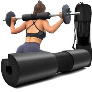 lot 6169 image: Squat Pad - Foam Barbell Pad for Squats Cushion, Lunges & Bar Padding for Hip Thrusts - Standard Weight Bar Pad - Provides Cushion to Neck and Shoulders While Training (Black)