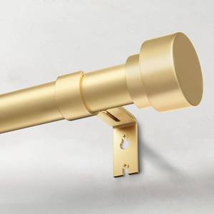 lot 6176 image: IFELS Heavy Duty Curtain Rods for Windows 66 to 120 Inch, 1 Inch Adjustable Gold Curtain Rod with Easy Installation and Modern Design,Wall Mount (A1,Gold,30-120)