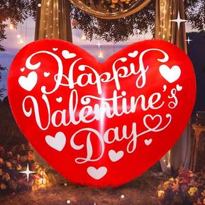 lot 6194 image: Kofero Valentines Inflatables Outdoor Decorations 5FT Long Love Heart Red Sweet Romantic Cute Blow up Yard Decoration LED Lights for Indoor Wedding Holiday Party Garden Lawn Decor