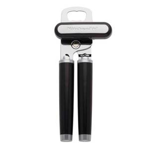 lot 6207 image: KitchenAid Classic Multifunction Can Opener and Bottle Opener Easy to Use, Razor Sharp Stainless Steel Cutting Wheel, Soft Ergonomic Handles, Black