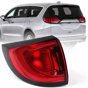 lot 6223 image: Huray Left Outer Halogen Tail Light Fit for Chrysler Pacifica & Voyager 2017-2020 LH Taillight Tail lamp Rear Brake Lamp Assembly OE Style Replacement for CH2804113 (Driver Side)
