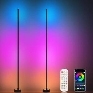 lot 6010 image: LED Corner Floor Lamps 2pk