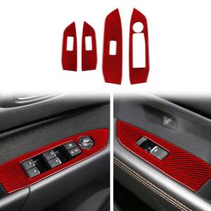 lot 6238 image: nuoozy Carbon Fiber Door Window Control Switch Button Frame Panel Cover Trim Compatible with Mazda CX-5 2017 2018 2019 2020 2021 2022 Interior Accessories Red (4Pcs)