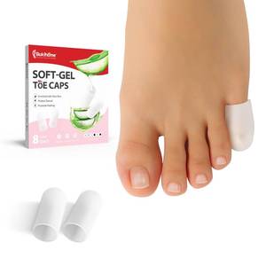 lot 6241 image: Gel Pinky Toe Sleeves Toe Protectors - Bukihome 8 Pack Silicone Toe Caps with Aloe Vera Extract - Toe Protections Cushions for Women & Men - Protect Corns, Blister