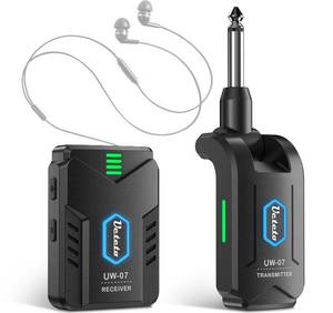 lot 6242 image: Ueteto Wireless in Ear Monitor System 2.4GHz Mono IEM System with Transmitter Beltpack Receiver, Plug and Play for Musicians Studio, Band Rehearsal, Live Performance
