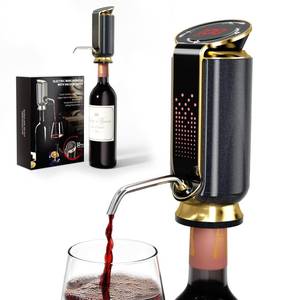 lot 6253 image: Newise Luxurious 3-in-1 Electric Wine Aerator, Dispenser & Vacuum Pump - Wine Preservation System - Gifts for Women Wife Men Husband(BlackGold)